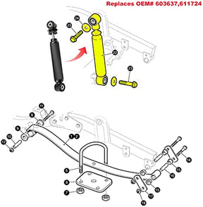 Rear Shock Absorbers for EZGO RXV Golf Cart Gas Electric Models DRIVE-UP