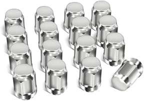 Golf Cart Chrome Lug Nuts Applicable to Yamaha/GEM, 12MMx1.25" Pack of 16