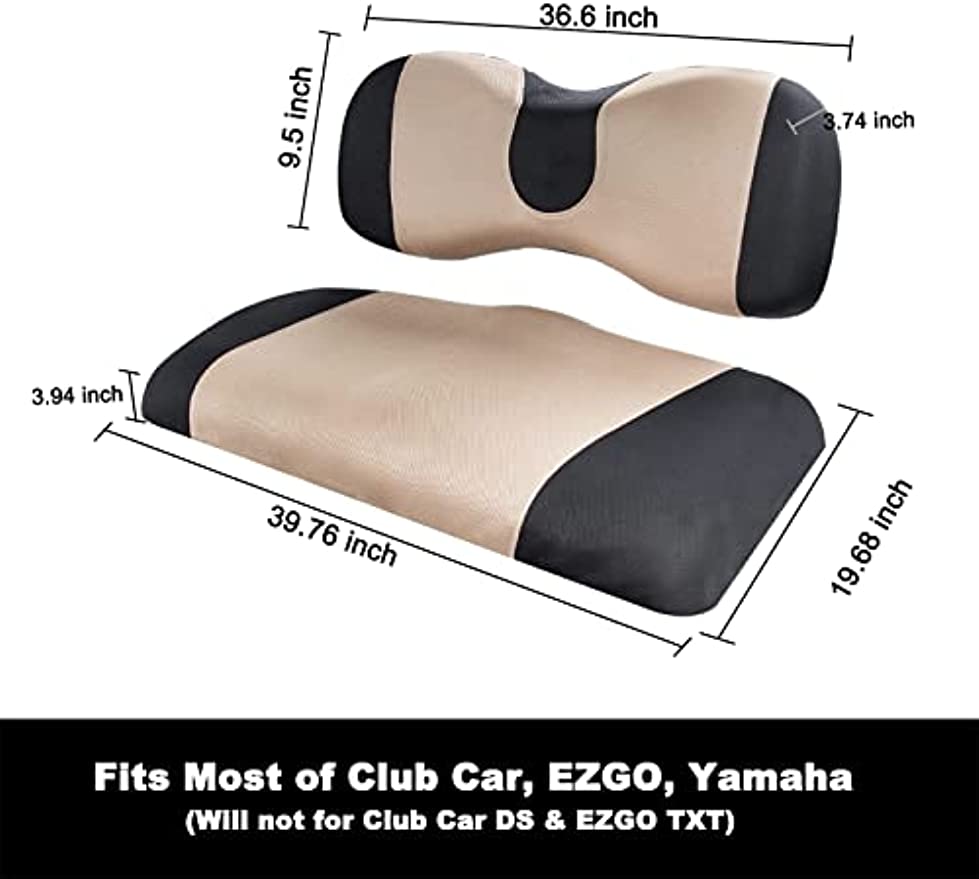 Golf Cart Seat Cover Set Fit for Club Car, EZGO, Yamaha ( L Size) DRIVE-UP