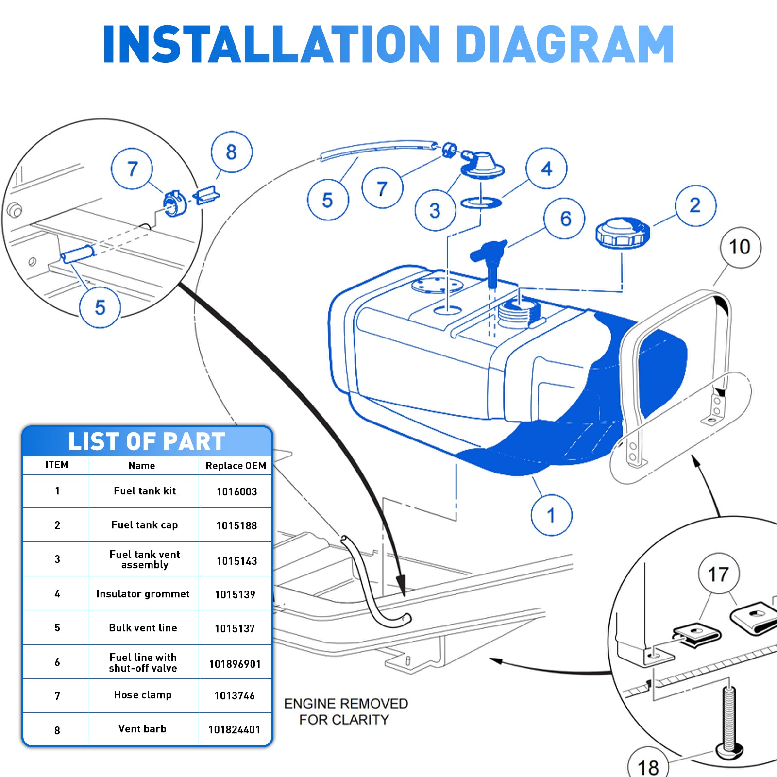 golf cart gas tank
