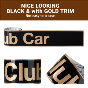 Club Car DS Black Gold Name Plate