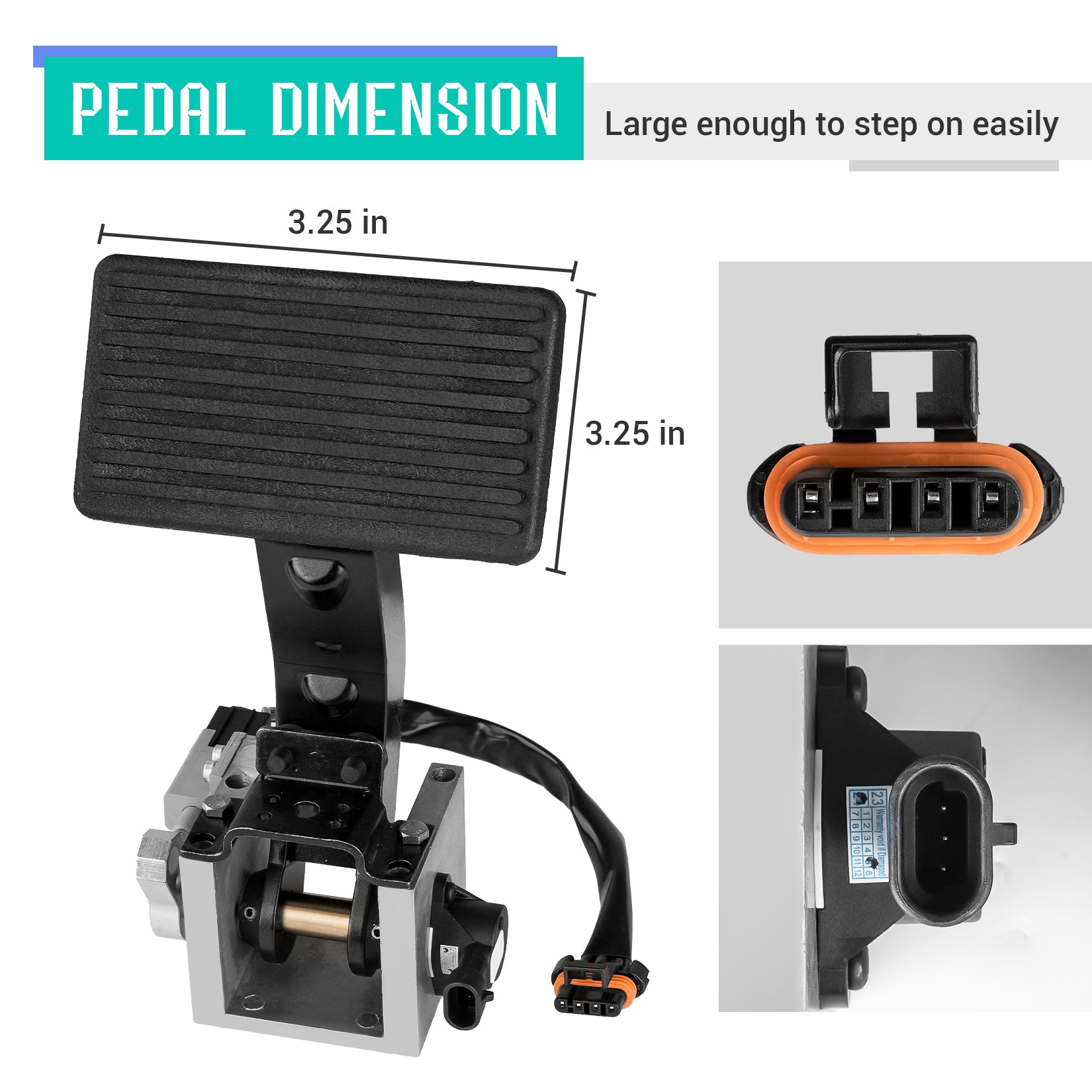 Drive-up Golf Cart Brake Pedal Assembly Brake Pedal Switch, Suitable for EZGO 2008-Up RXV Electric Golf Carts, OEM 604689, 610675, 626143, 638210, 671888