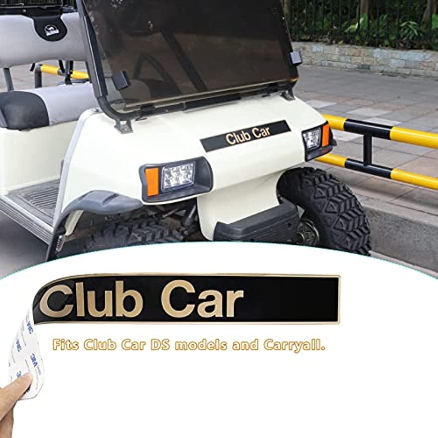 Name Plate for Club Car DS Emblem Black Gold for Golf Cart DRIVE-UP