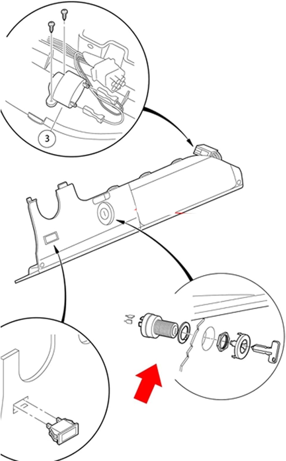 Panglong Golf Cart Starter Switch Ignition Key Switch for Club Car Precedent Electric 2004-Up and 2018-UP Tempo 102508601 1025086-01