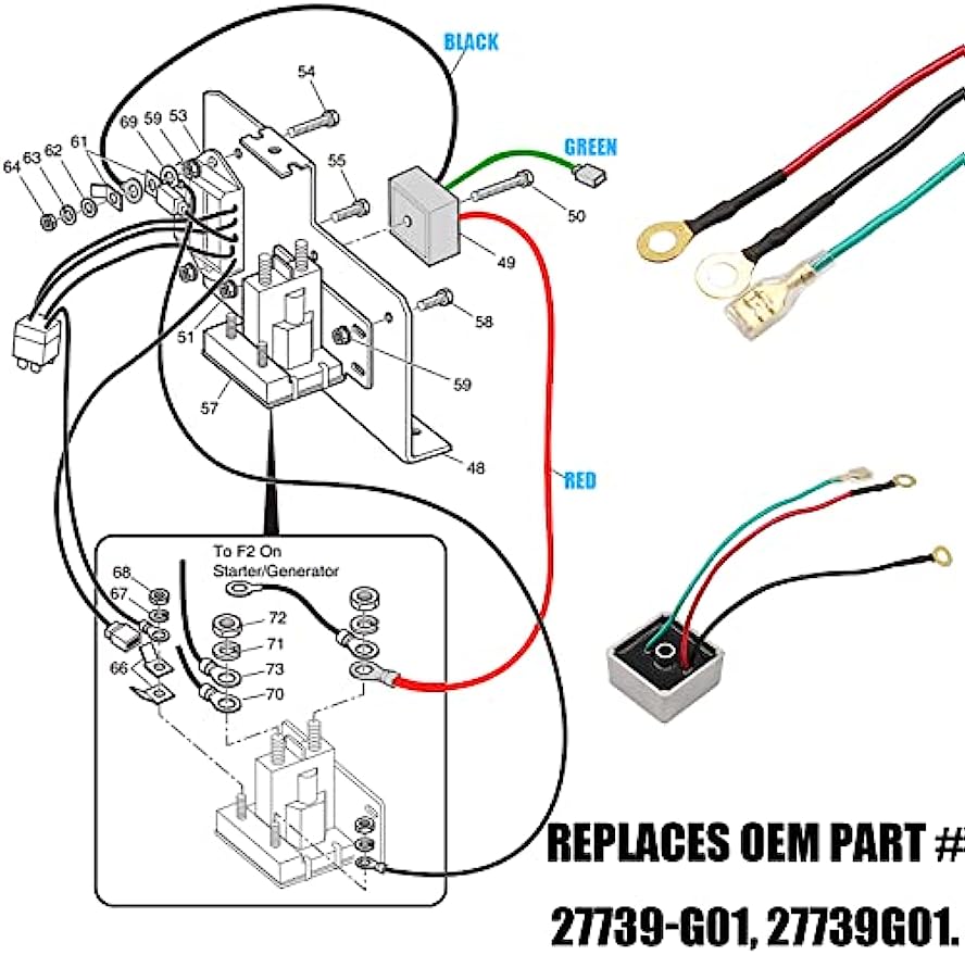 Voltage Regulator Replacement For EZGO TXT 1994-UP Gas Golf Cart