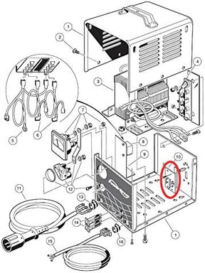 Drive-up Club Car POWERDRIVE Battery Charger 101838601,4-Position Slide Switch