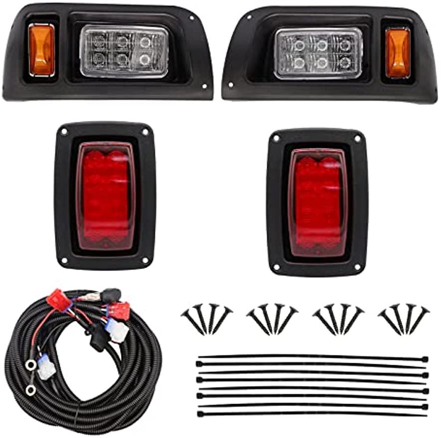 Club Car LED Light Kit 12 Volt Headlight & Tail Light Assembly for Club Car DS DRIVE-UP