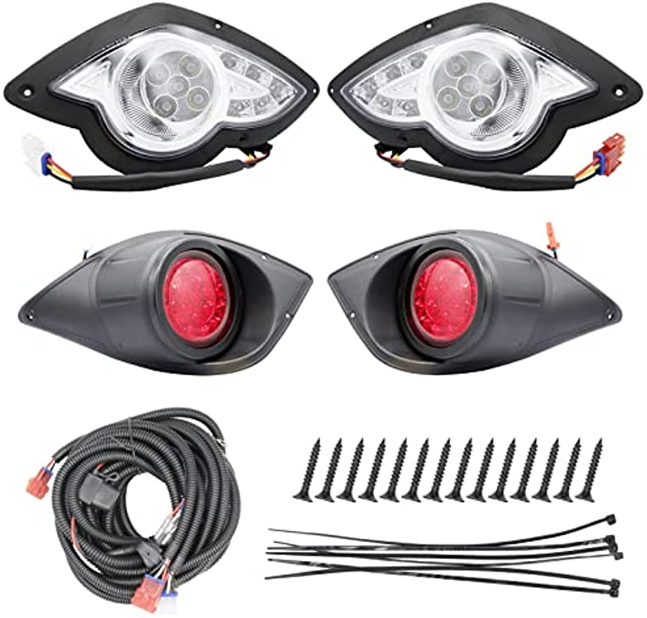 Deluxe Golf Cart LED Light Kit for Yamaha Gas&Electric Models Headlights Tail Light (12 Volt) DRIVE-UP