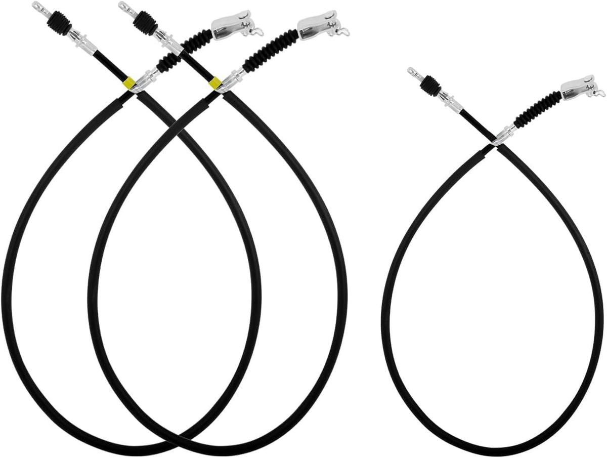 DRIVE-UP 3 PCS Dual Brake Cable Kit, Stainless Steel Core Cable Applicable to Yamaha Ydre/Drive Electric Golf Cart 2014-2020 OEM#JW9-F6341-10-00/JW9-F6341-11-00, JW9-F6351-10-00/JW9-F6351-11-00