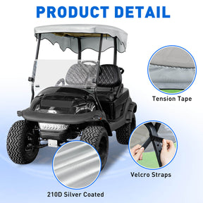 Golf Cart Roof Sun Shade Cover for Club Car Precedent 2 Passenger Models | Drive-up