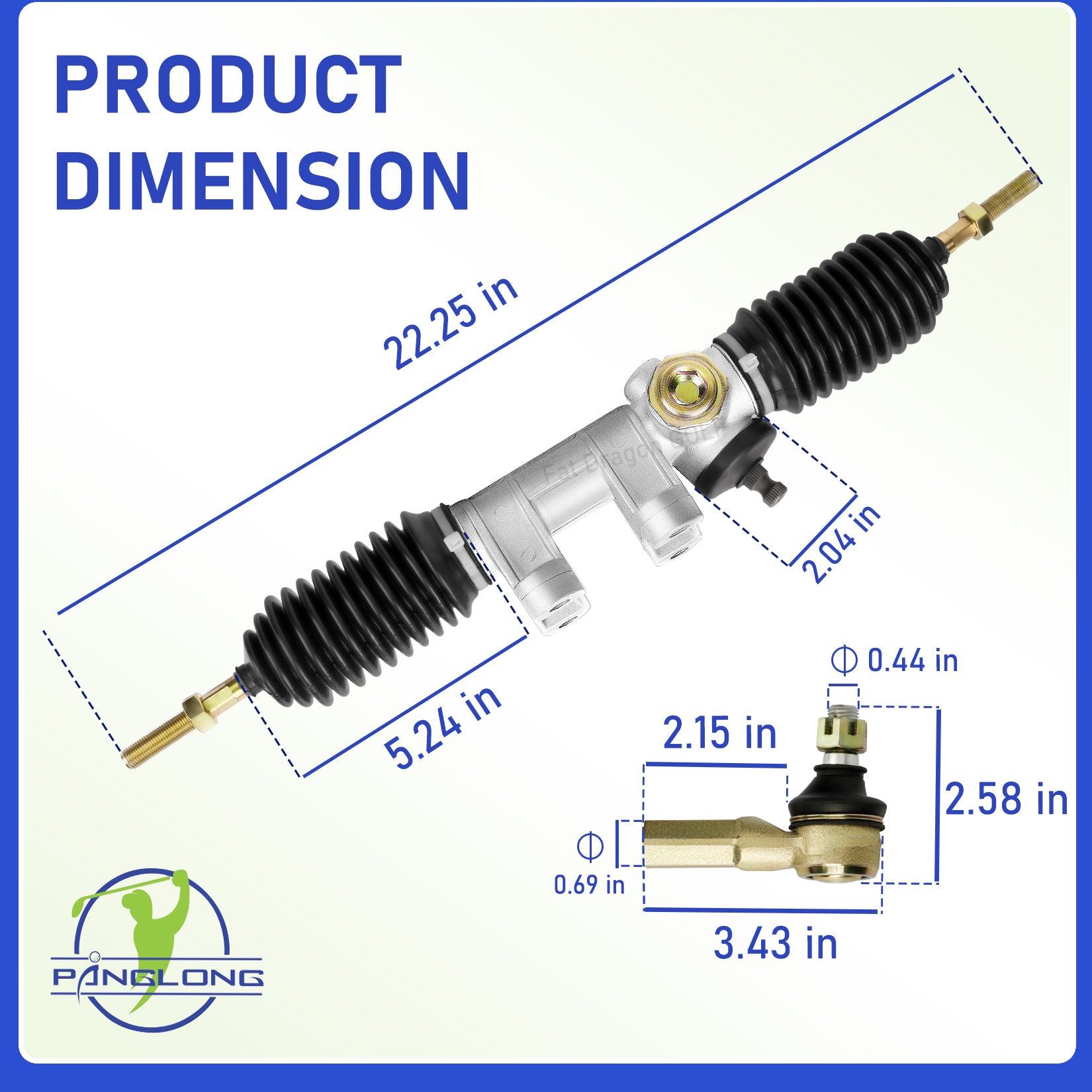 Drive-up Suitable for Yamaha G22 Steering Rack, Steering Gear Box Assembly Applicable to Yamaha G22 Golf Cart, Replace OEM #2003-07