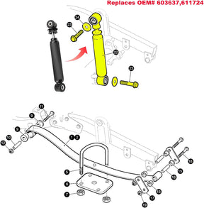 Drive-up Rear Shock Absorbers for EZGO RXV Golf Cart Gas Electric Models 2008-2013.2,Replaces 603637 611724