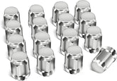 Golf Cart Wheel Lug Nut Kit for EZGO, Club Car, 1/2-20 Size 16 Packs Chrome/Black