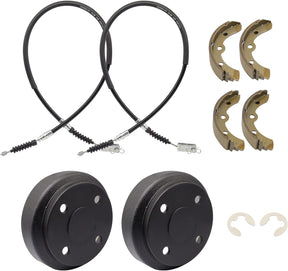 Club Car DS Deluxe Brake Golf Cart Maintenance Kit 2000 up -Contain Brake Drum/Hub,Brake Cables & Brake Shoes