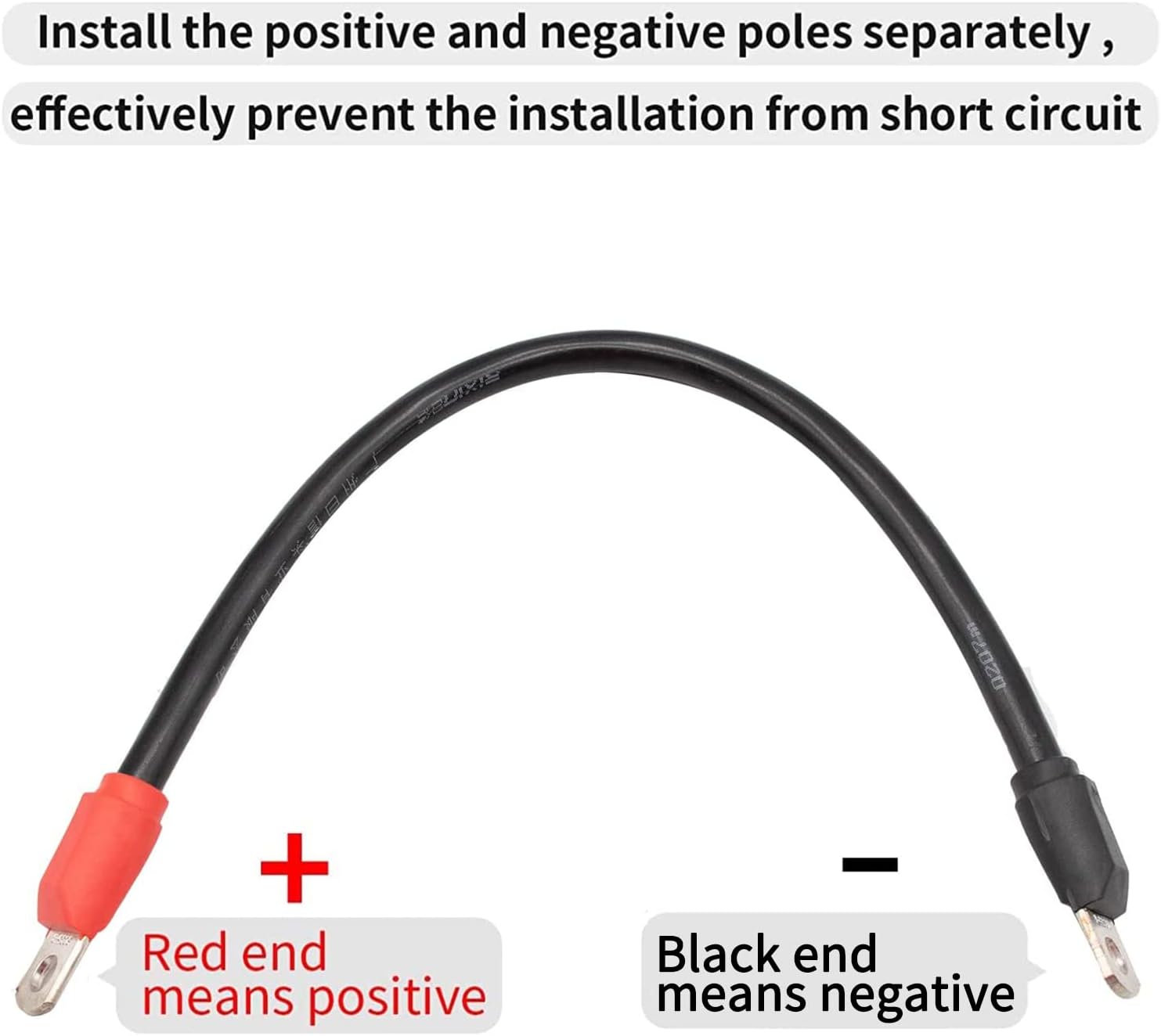 Golf Cart Battery Cables,Fits EZGO TXT 1994-up (36 & 48 Volt) Ultra-Long Pure Copper Wire lugs,6 Surface Heavy Pressure Wiring(4 Gauge)