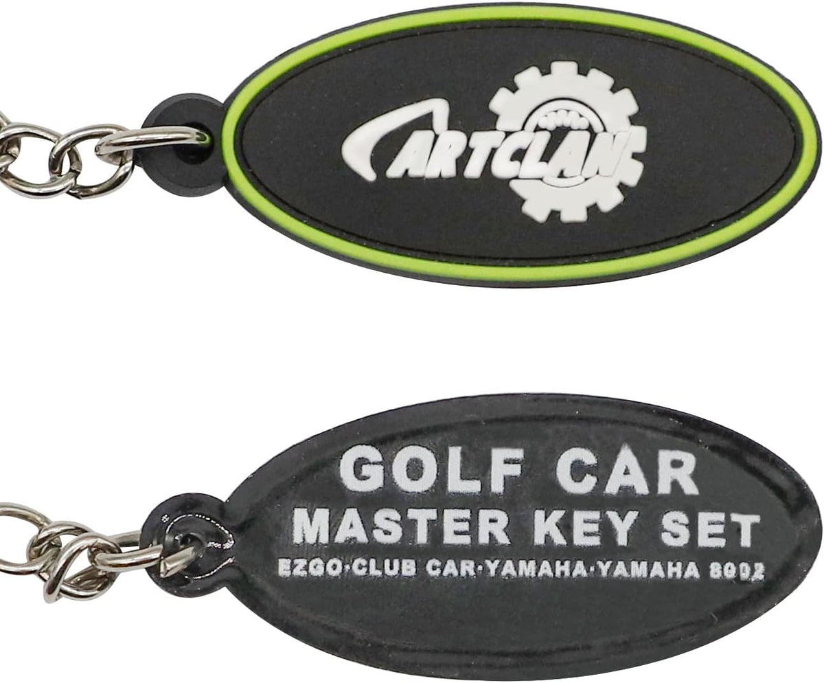 CartClan Golf Cart Keys Set (4PCS), Suitable for EZGO, Yamaha, Club Car, OEM#1012505 17063-G1 JU2-H2511-00 JU6-H2511-10