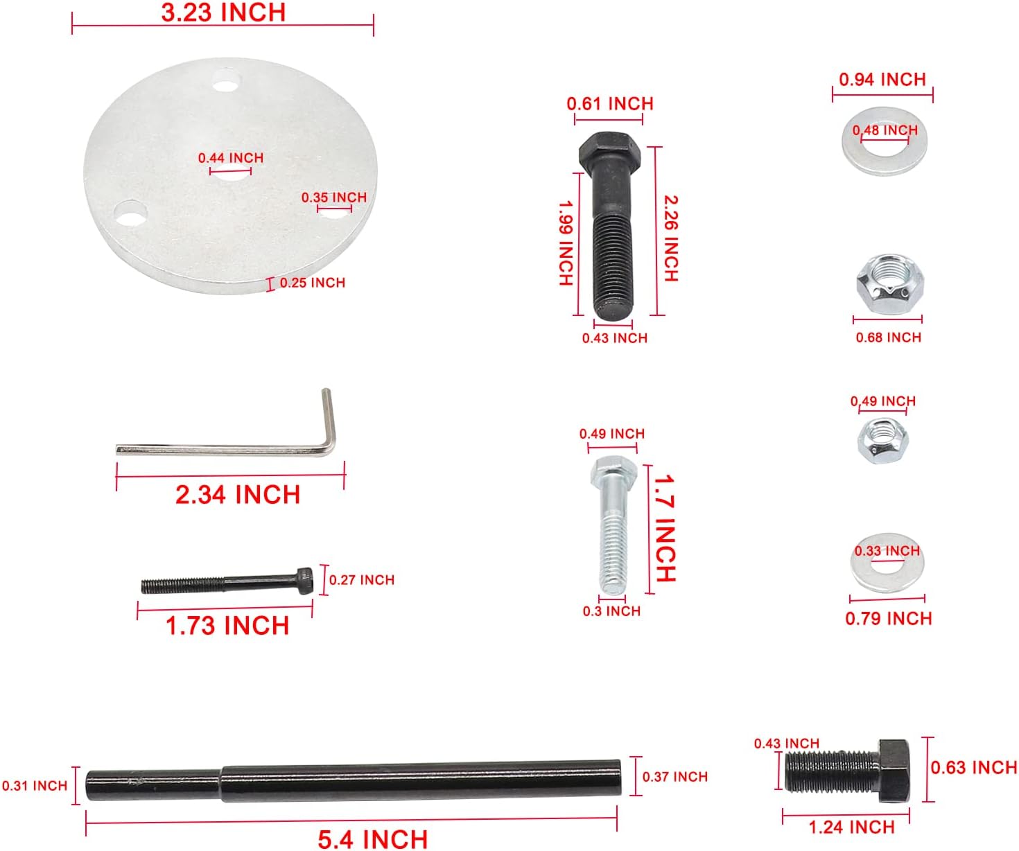 CartClan Drive Clutch Puller Bolt & Hub Puller Kit for Club Car DS & Precedent 1988-up Gas Golf Cart Models with Kawasaki Engine OEM# 1014496 1014497