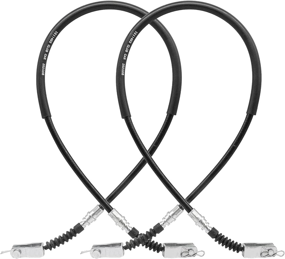 CartClan Club Car DS Brake Cable Kit & Hanger for 2000-up Gas & Electric Golf Cart Stainless Steel Core Driver and Passenger Side Cables OEM# 102022101 1013207 101900801