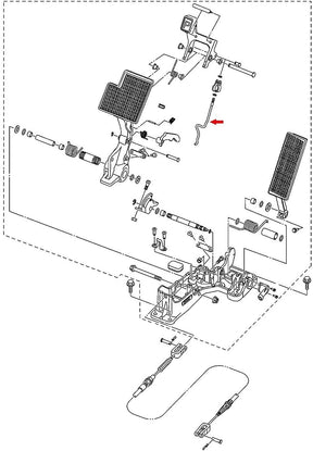 Parking Connection Screw Return Spring Applicable to Yamaha G29, JW1-F720G-00-00 Push Rod Assy with U-Shaped Clip and Nut 2007-2014