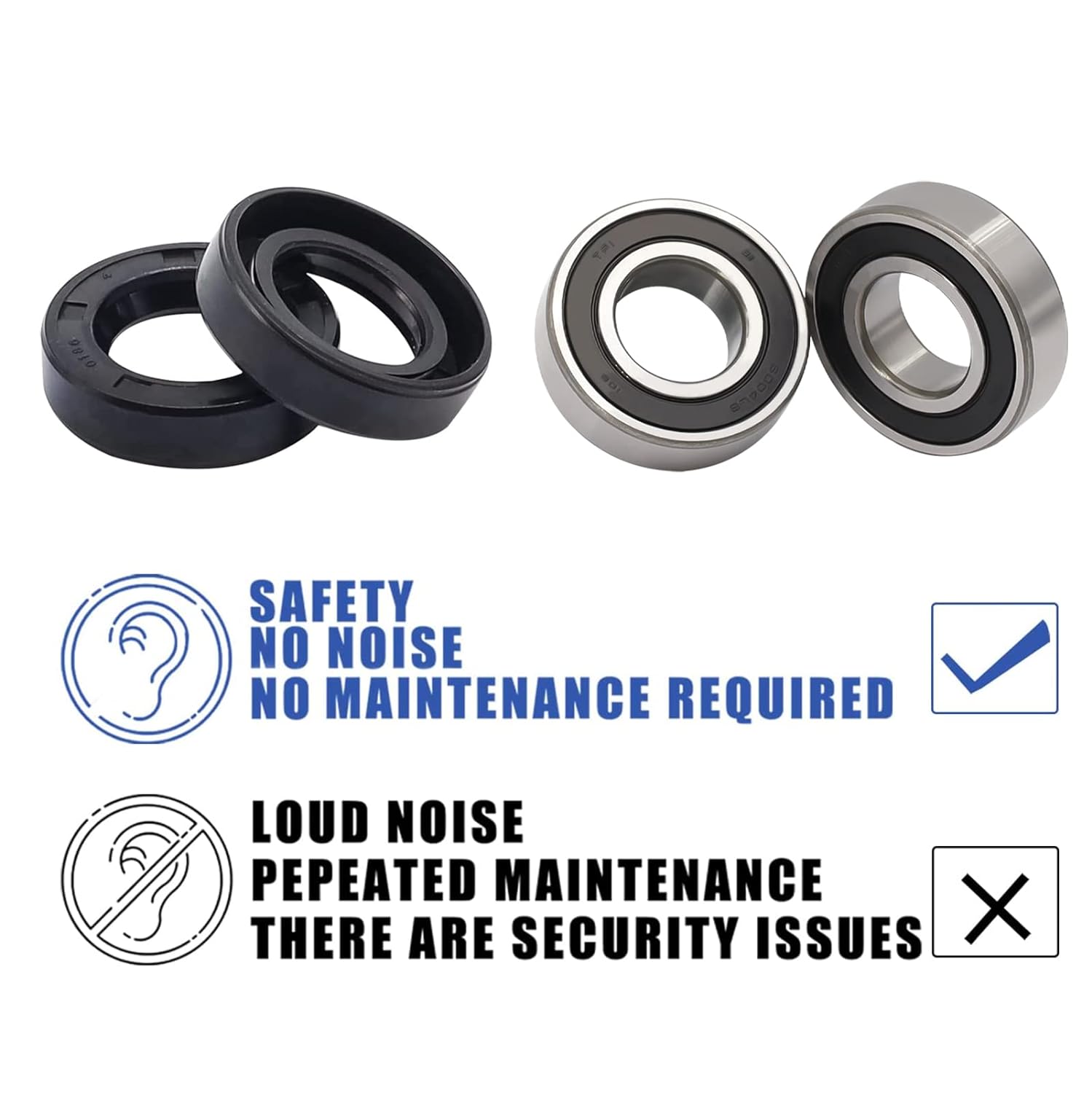 CartClan Golf Cart Rear Axle Bearing & Seal Kit for EZGO TXT RXV Marathon Medalist 1978-UP Electric Carts OEM# 611931 15112-G1 15112G1 70181-G01 70181G01 620343-2 Pack