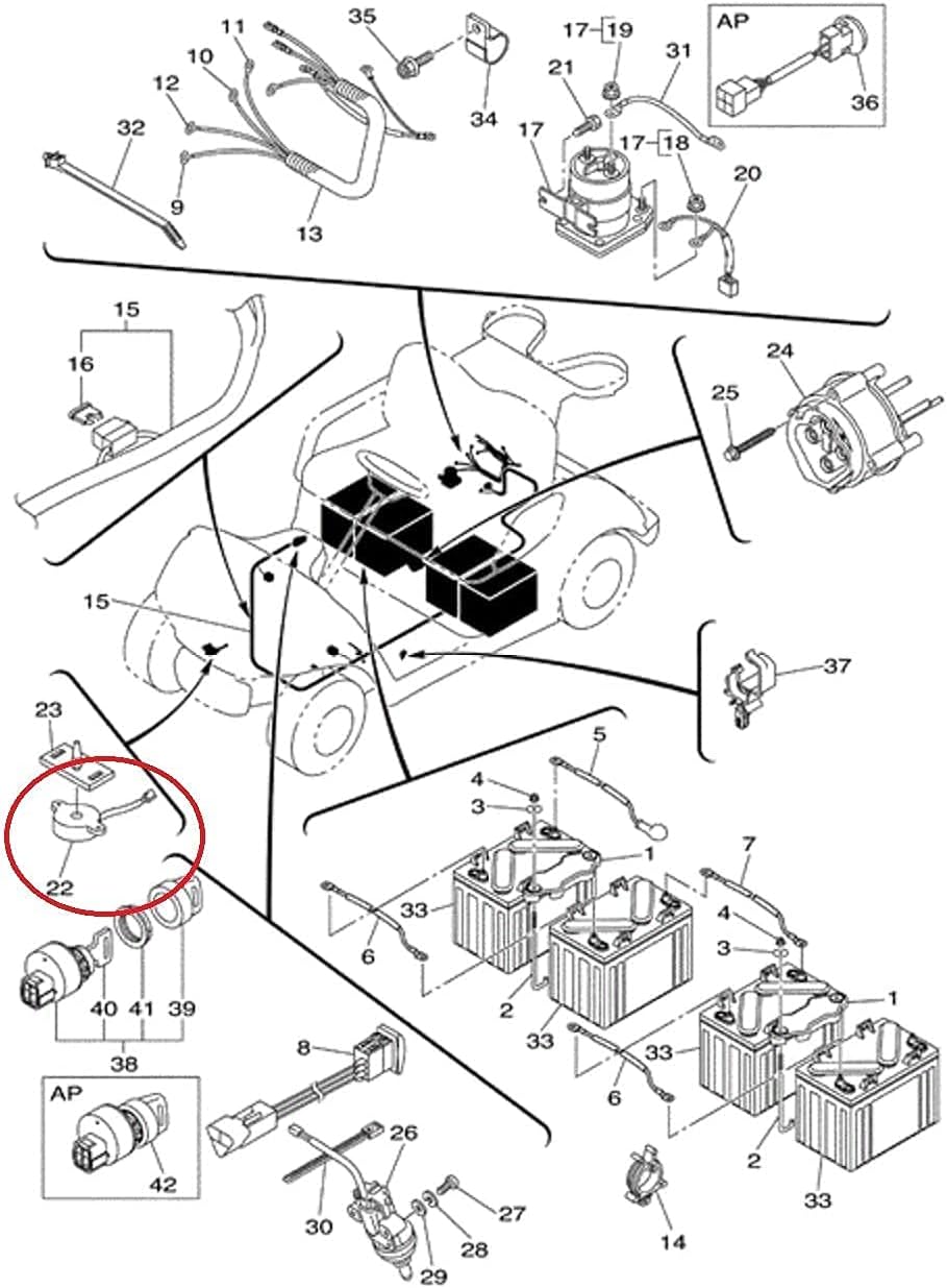 DRIVE-UP Reverse Buzzer Beeper Applicable to Yamaha G11 G16 G20 G21 G22 G23 G27 G29 Golf Carts -JR1-H3383-02-00, JR1-H3383-01-00, JR1-H3383-00-00