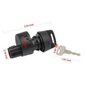 CartClan Key Switch Assembly 3 Position On/Off Replacement Ignition Switch with 2 Standard Keys, Suitable for Yamaha G22, G29 Drive, Drive 2 Gas Golf Cart OEM# JW6-H2510-00/JW6-H2510-20-00