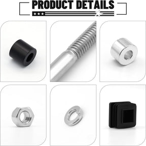 DRIVE-UP Golf Cart Suntop Hardware Kit, Front Top Strut Stainless Steel Screw Bushings Repair Kit for 1994-2013 EZGO DCS/PDS/TXT/Medalist 2-Seater Model, OEM#75465-G01