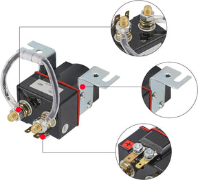 Panglong Club Car 48V 4 Terminal Albright Solenoid Coil with Resistor Assembly for 1995-Up DS and 2004-2008 Precedent Golf Carts OEM# 101908701 102774701 5722