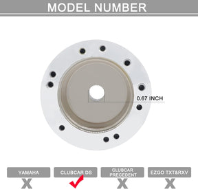 DRIVE-UP Golf Cart Steering Wheel Adapter for Club Car DS