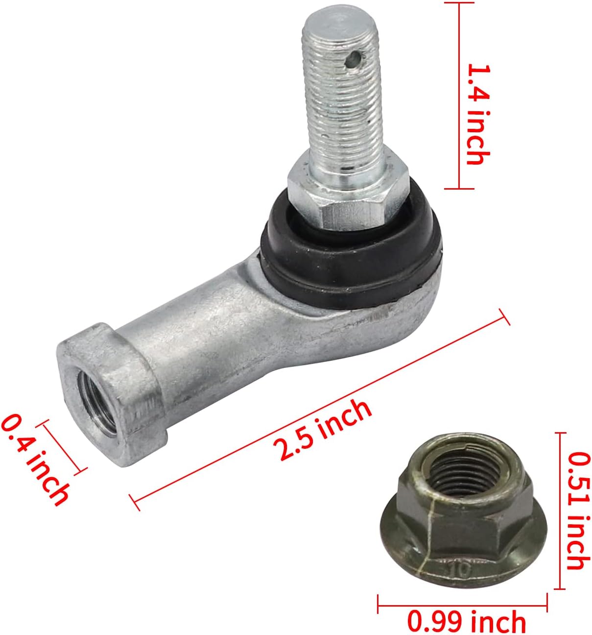 Panglong Outer Tie Rod End, Applicable to 2003-Up Yamaha Gas and Electric G22&G29 Golf Cart, Replace OEM #JU0-F3841-00 2 Packs