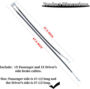 Panglong EZGO TXT Brake Cable Set Passenger and Driver Side Stainless Steel Core for Marathon Medalist Golf Cart 1994-2008 OEM#70969-G03 70716-G03 70273-G03