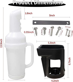 Universal Golf Cart Sand Bottle for Club Car EZGO Yamaha,Divots Filler Sand & Seed Bottle with Rattle Proof Holder