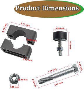 Panglong Brake Block Mounting Set with Screw Nut for Club Car DS Carryall Golf Cart 1981-Up Replaces 1011402