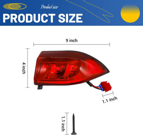 Golf Cart LED Tail Lights for Club Car Precedent 2004-Up and Tempo 2018-Up Models Replacements, 12V with 3 Pin Wires Rear Light Kit Driver and Passenger Side