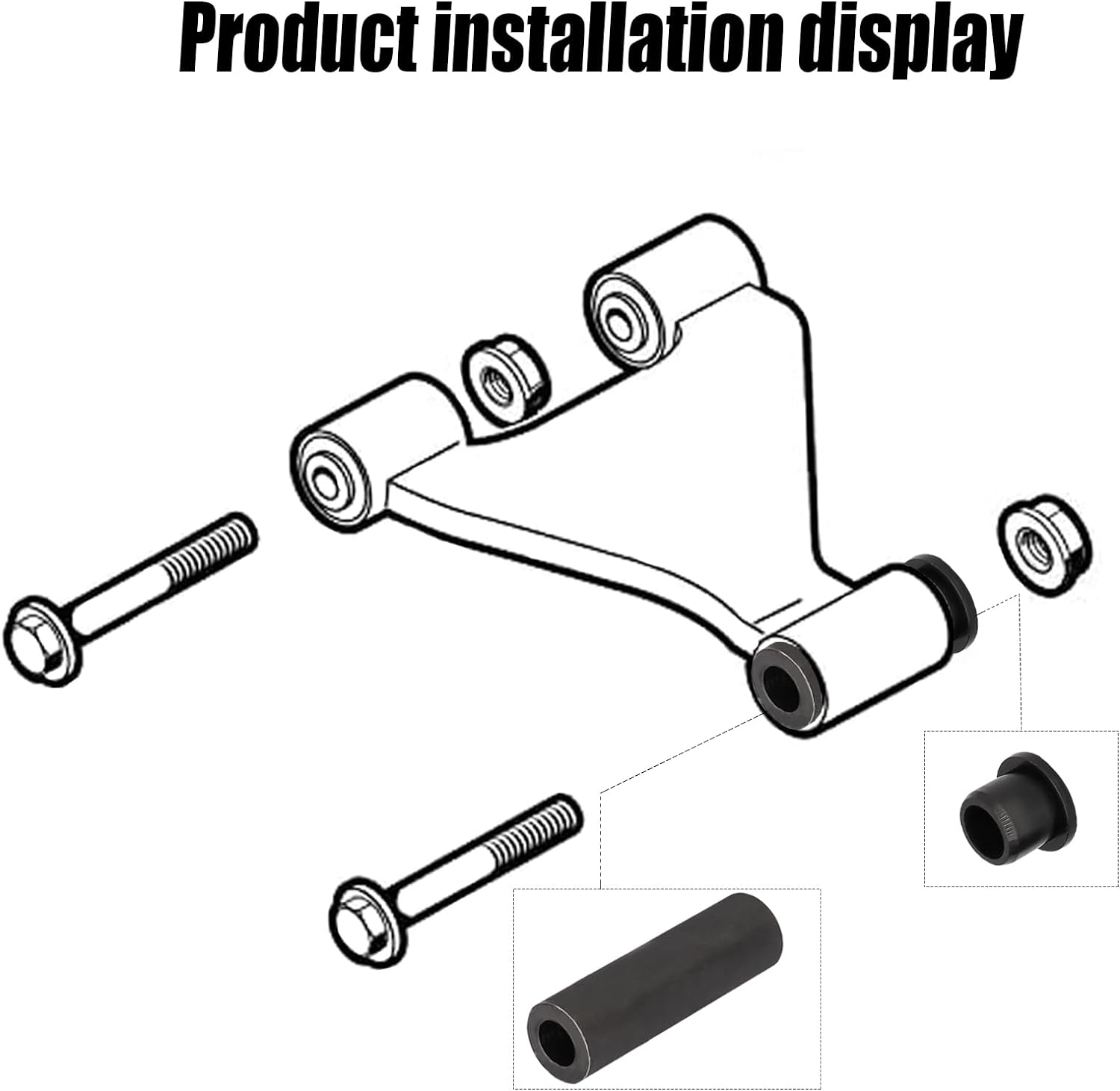 CartClan EZGO RXV A-Arm Carrier Tube Bushing Kit for 2008-up Gas & Electric Golf Cart 602085 601340