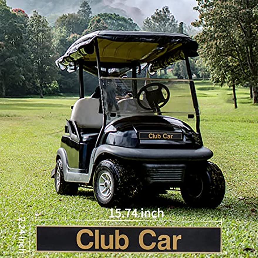 Name Plate,Black Gold Decal for Club Car Precedent Golf Car DRIVE-UP