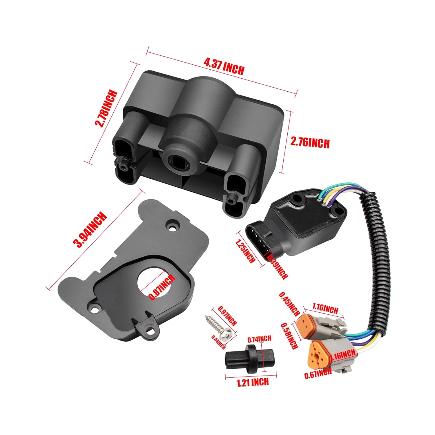 Drive-up Golf Cart Throttle Sensor to MCOR Conversion Kit for Club Car Precedent Electric 2009-2011 with Generation 2 Pedal Group OEM 103683101