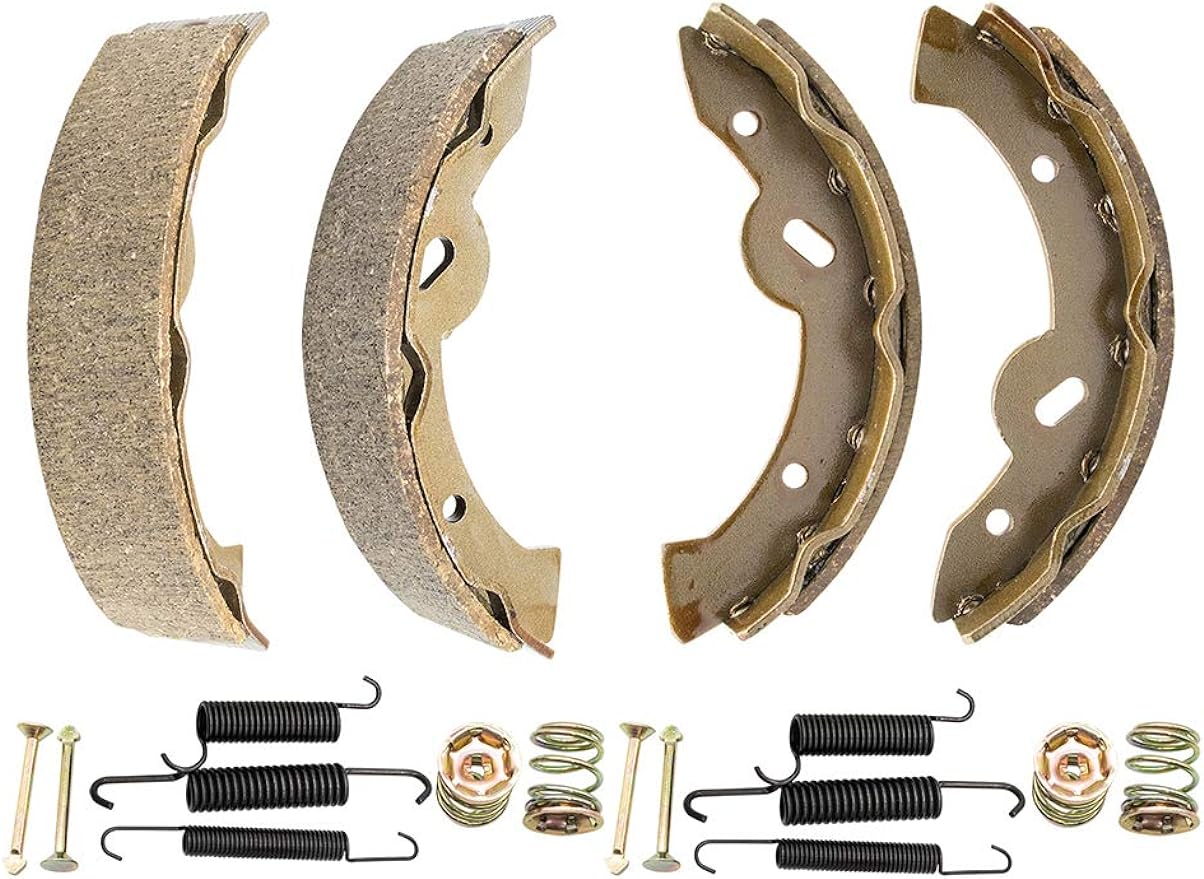 DRIVE-UP Brake Shoes&Bendex Drum Brake Spring Hardware Kit Fit E-Z-Go Medalist/TXT 97+, Workhorse 96+, Yamaha G2-G22 94-06 27943G01 70795G01 27944-G01