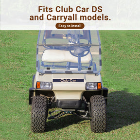 Club Car DS Black Gold Name Plate