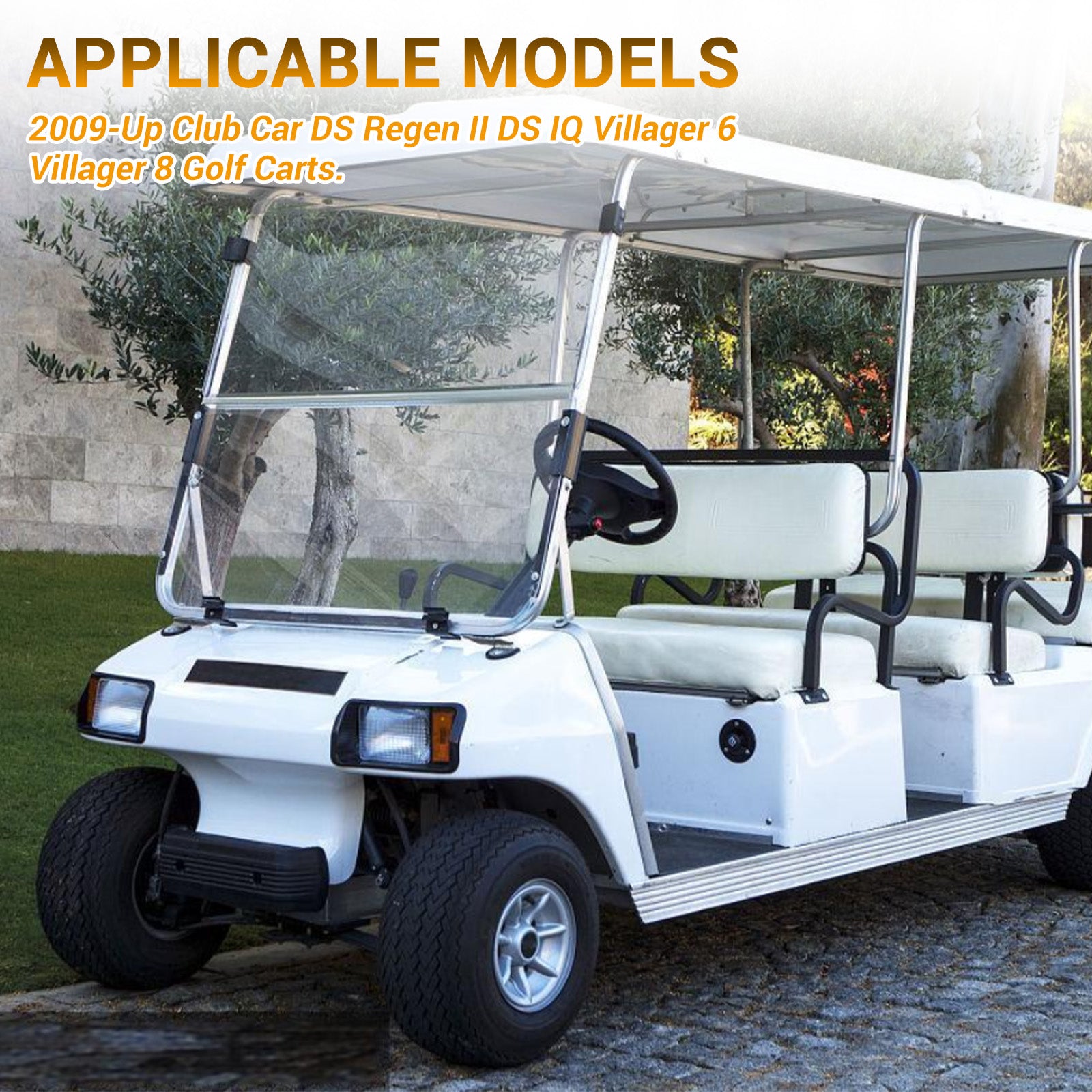 Drive-up Golf Cart On Board Computer OBC 48V with Square 6-Pins, Compatible with 2009-Up Club Car DS Regen II, DS IQ Villager 6 Villager 8 Golf Carts, OEM #102774601, 103709201, 101909903