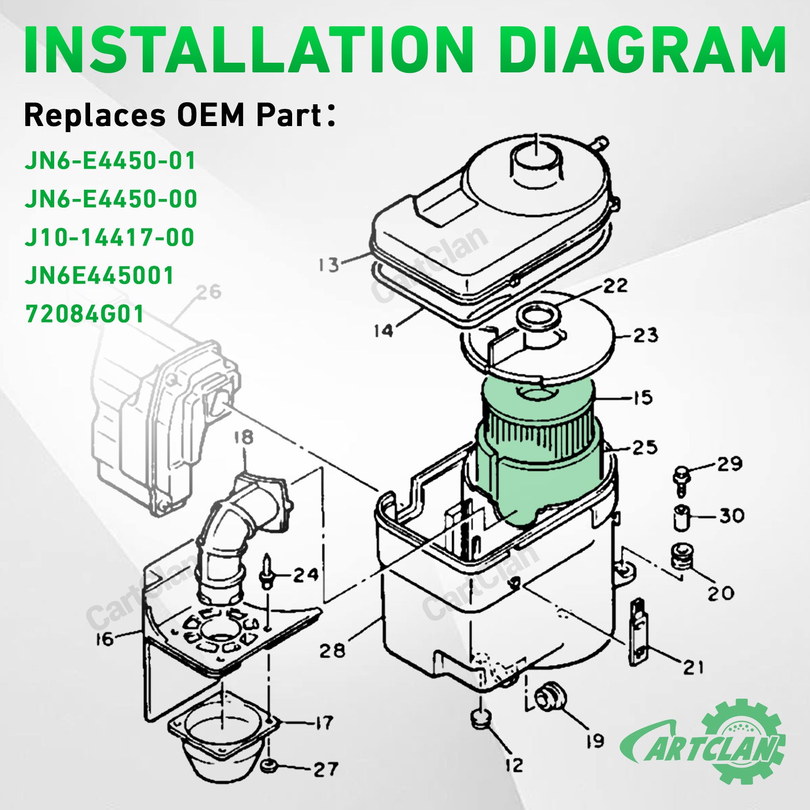 Drive-up Air Filter Pre-Filter with Spark Plug Fuel Filter Tune Up kit Replacement, Suitable for Yamaha G2 G9 G11 Gas Golf Carts