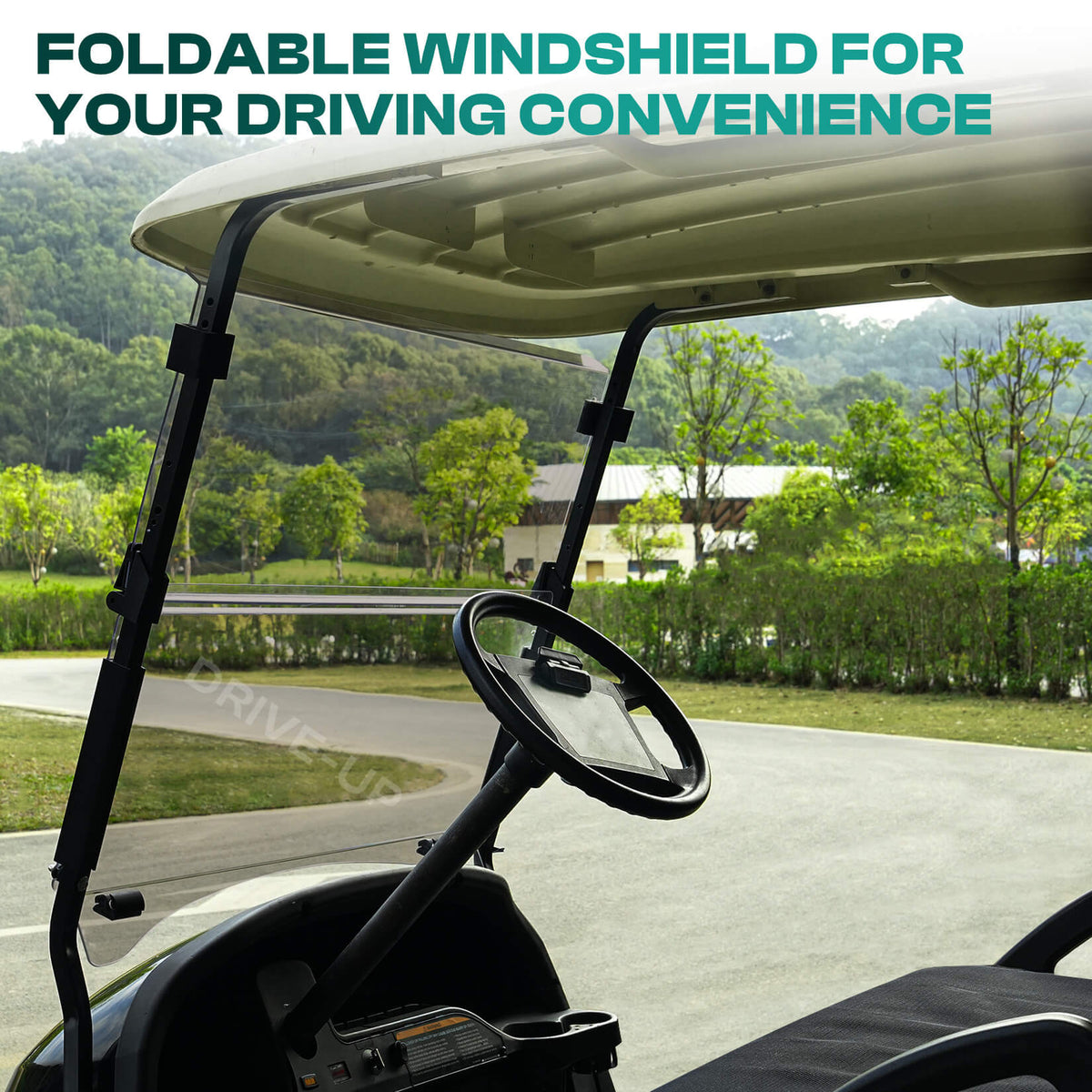 Foldable Golf Cart Windshield for for 2004-Up Club Car Precedent/ Tempo/ Onward |Drive-up