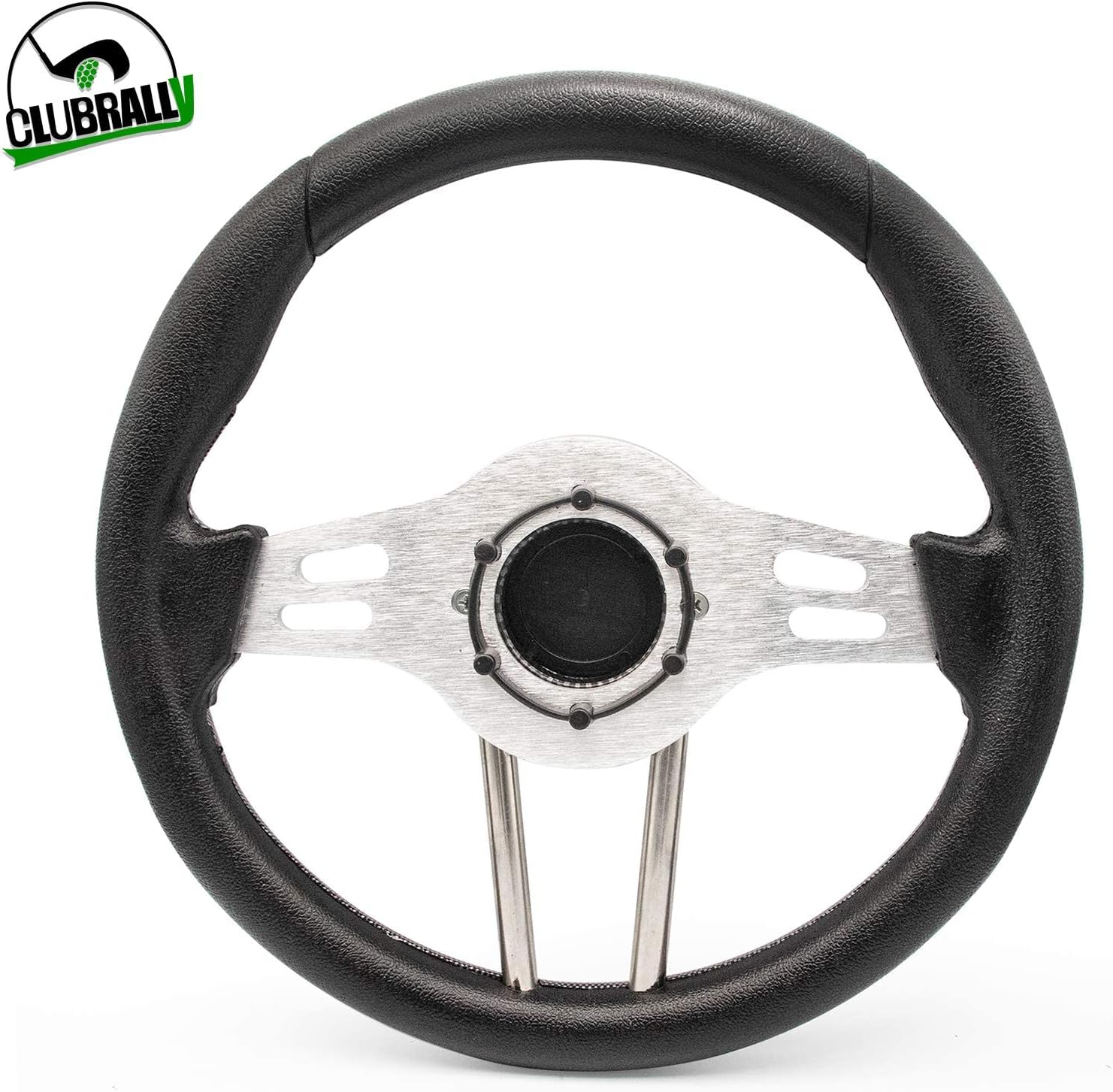 Golf Cart Steering Wheel, Generic for Most Golf cart EZGO Club Car Yamaha-Black Dark Gray