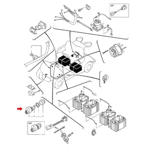 CartClan Key Switch Assembly, Suitable for Yamaha G22 G29 Drive, Drive 2 Electric & Gas Golf Cart OEM# JW1-H2510-00 JU2-H2510-20 JU2-H2510-10