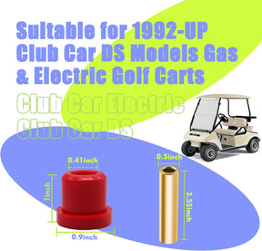 Club Car DS Front Leaf Spring Bushings Kit, Polyurethane Bushing and Sleeve Kit Suitable for 1992-UP Club Car DS G&E Golf Carts; Replace OEM# 1015583,1012303