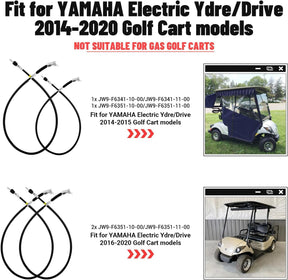 DRIVE-UP 3 PCS Dual Brake Cable Kit, Stainless Steel Core Cable Applicable to Yamaha Ydre/Drive Electric Golf Cart 2014-2020 OEM#JW9-F6341-10-00/JW9-F6341-11-00, JW9-F6351-10-00/JW9-F6351-11-00