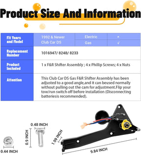 Club Car DS Golf Cart Forward and Reverse Shifter Assembly Kit