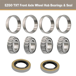 EZGO TXT Golf Cart Front Wheel Bearing & Seal Replacement Kit 1976-Up |Drive-up