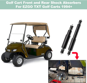 Golf Cart Front and Rear Shock Absorbers for EZGO TXT Golf Carts 1994-2001, Replaces OEM# 76418-G01, 70248-G01, 70324-G01, 76419-G01