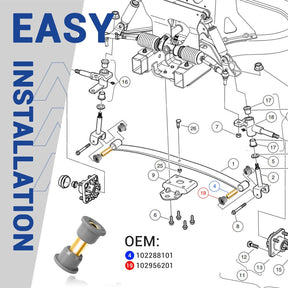 Front Leaf Spring for Club Car Precedent & 2018-up Tempo Golf Cart,Polyurethane Bushing and Sleeve Kit, OEM#102956201 102288101